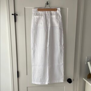 Nicole Miller New York White Linen Pants
